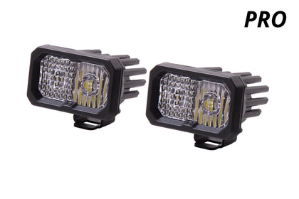 Stage Series C2 2 Inch LED Pod Pro White Driving Standard ABL Pair Diode Dynamics