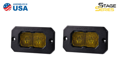 Stage Series C2 2 Inch LED Pod Sport Yellow Fog Flush ABL Pair Diode Dynamics