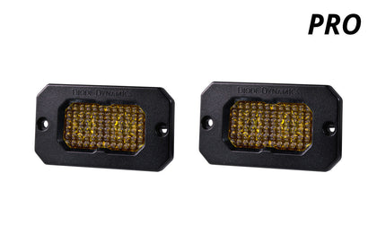 Stage Series C2 2 Inch LED Pod Pro Yellow Fog Flush ABL Pair Diode Dynamics