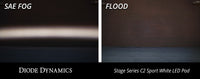 Stage Series C2 2 Inch LED Pod Pro White Flood Flush ABL Each Diode Dynamics