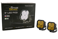 SS3 LED Pod Pro Yellow Combo Standard Pair Diode Dynamics