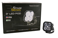 SS3 LED Pod Max White SAE Fog Standard Sngle Diode Dynamics