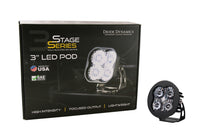 SS3 LED Pod Max White Driving Round Sngle Diode Dynamics