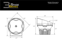 SS3 LED Pod Max White Driving Angled LH Sngle Diode Dynamics