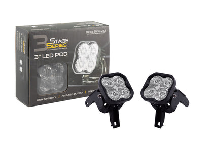 SS3 LED Fog Light Kit for 99-10 Ford Super Duty F-250/F-350 White SAE/DOT Driving Pro