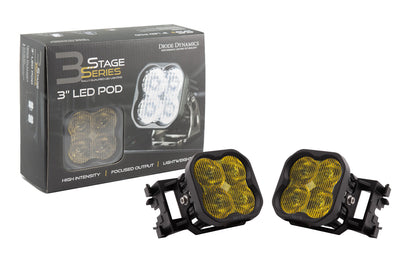 SS3 Type X LED Fog Light Kit White SAE/DOT Fog Sport