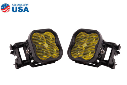 SS3 Type X LED Fog Light Kit Yellow SAE/DOT Fog Pro Diode Dynamics