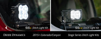 SS3 LED Ditch Light Kit for 2015-2021 GMC Canyon, Pro White Combo