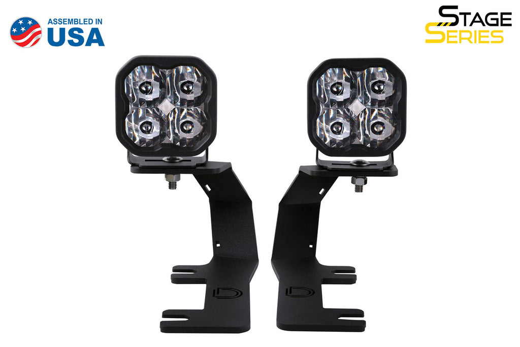 SS3 LED Ditch Light Kit for 2014-2019 Silverado/Sierra, Sport White Driving  Diode Dynamics
