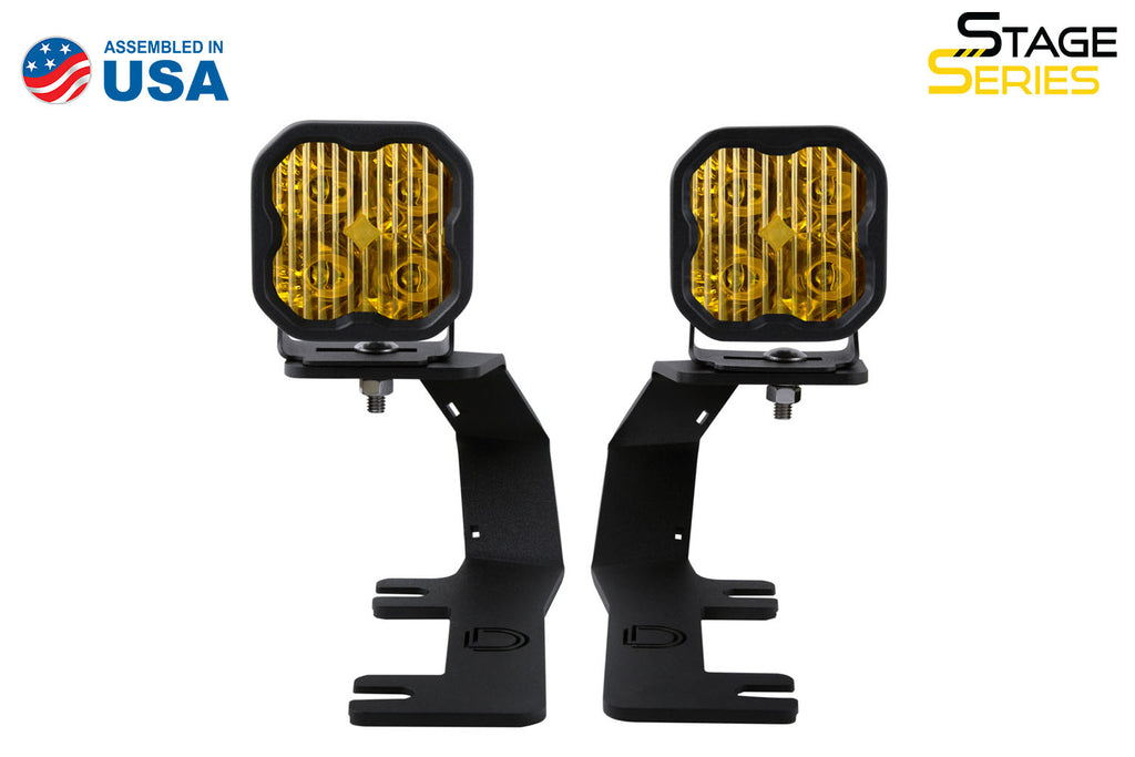 SS3 LED Ditch Light Kit for 2014-2019 Chevrolet Silverado 1500, Pro Yellow Driving Diode Dynamics