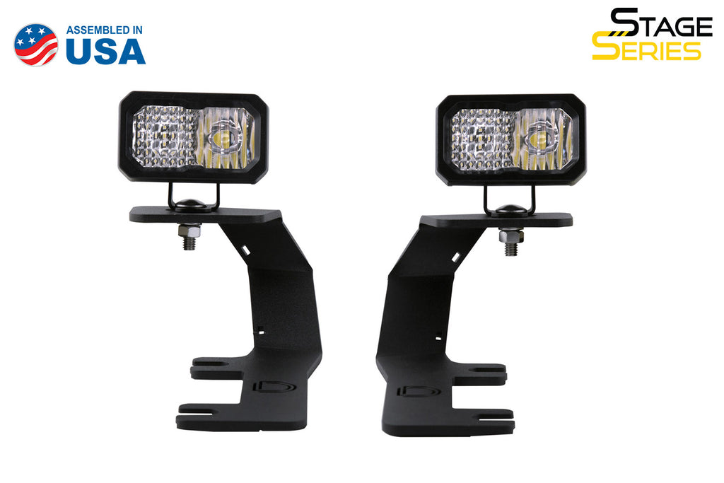 SSC2 LED Ditch Light Kit for 2014-2019 GMC Sierra 1500, Sport White Combo Diode Dynamics