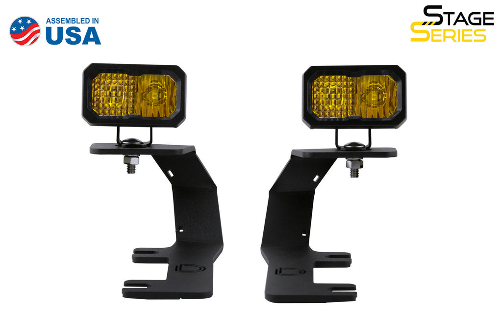SSC2 LED Ditch Light Kit for 2014-2019 Chevrolet Silverado 1500, Sport Yellow Combo Diode Dynamics