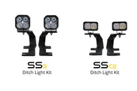 SSC2 LED Ditch Light Kit for 2014-2019 Chevrolet Silverado 1500 Pro White Combo Diode Dynamics