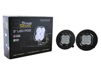 SS3 LED Fog Light Kit for 07-13 GMC Sierra 1500 White SAE/DOT Fog Sport Diode Dynamics