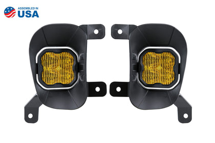 SS3 Ram Vertical LED Fog Light Kit Sport Yellow SAE Fog Diode Dynamics