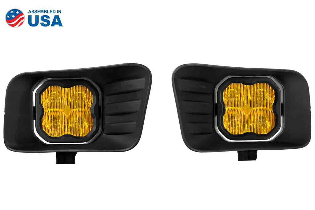 SS3 Ram Horizontal LED Fog Light Kit Sport Yellow SAE Fog Diode Dynamics