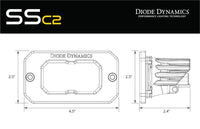 Stage Series 2in LED Pod Sport Yellow Combo Flush ABL Pair Diode Dynamics