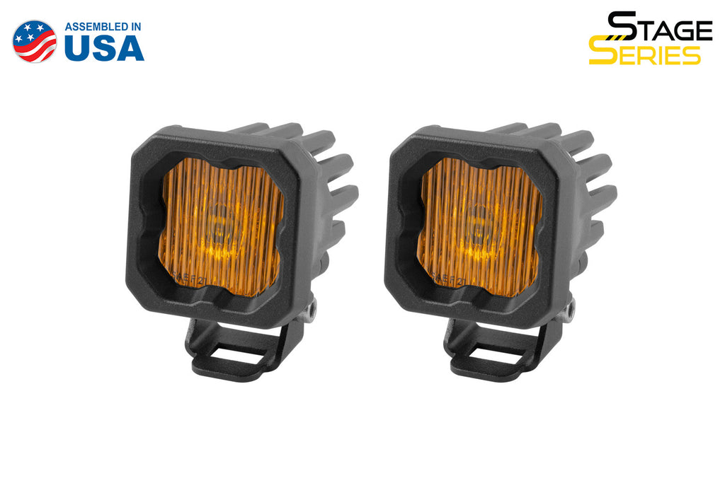 Stage Series C1 LED Pod Yellow SAE/DOT Fog Standard ABL Pair Diode Dynamics