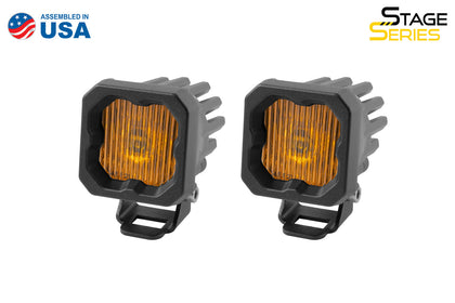 Stage Series C1 LED Pod Yellow SAE/DOT Fog Standard ABL Pair Diode Dynamics