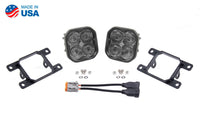 SS3 LED Fog Light Kit for 2021 Ford Bronco (w/ Standard Bumper) White SAE/DOT Driving Sport w/ Backlight Diode Dynamics