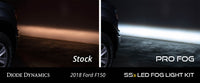 SS3 LED Fog Light Kit for 2015-2020 Ford F-150 White SAE/DOT Driving Pro w/ Backlight Diode Dynamics