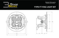 SS3 LED Fog Light Kit for 2006-2010 Ford F-150 White SAE/DOT Fog Pro w/ Backlight Diode Dynamics