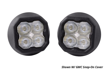 SS3 LED Fog Light Kit for 2015-2019 GMC Sierra 2500/3500 White SAE/DOT Driving Sport w/ Backlight Diode Dynamics