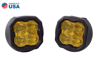 SS3 LED Fog Light Kit for 2007-2013 Chevrolet Avalanche Yellow SAE/DOT Fog Max w/ Backlight Diode Dynamics