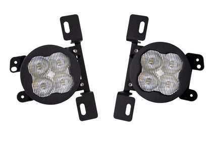 SS3 LED Fog Light Kit for 2018-2021 Jeep JL Wrangler White SAE/DOT Fog Sport w/ Backlight Type MR Bracket Kit Diode Dynamics