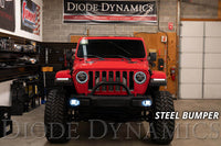 SS3 LED Fog Light Kit for 2020-2021 Jeep Gladiator White SAE Fog Max w/ Backlight Type MR Bracket Kit Diode Dynamics