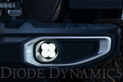 SS3 LED Fog Light Kit for 2020-2021 Jeep Gladiator Yellow SAE/DOT Fog Pro w/ Backlight Type MS Bracket Kit Diode Dynamics