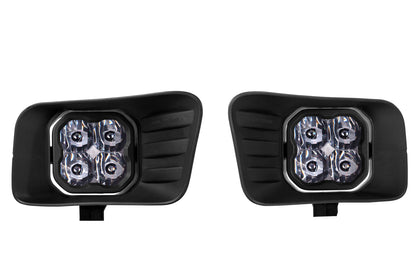 SS3 LED Fog Light Kit for 2009-2012 Ram 1500 White SAE/DOT Driving Pro w/ Backlight Diode Dynamics