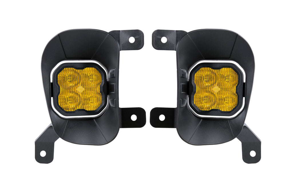 SS3 LED Fog Light Kit for 2019-2021 Ram 1500 Classic Yellow SAE/DOT Fog Sport w/ Backlight Diode Dynamics