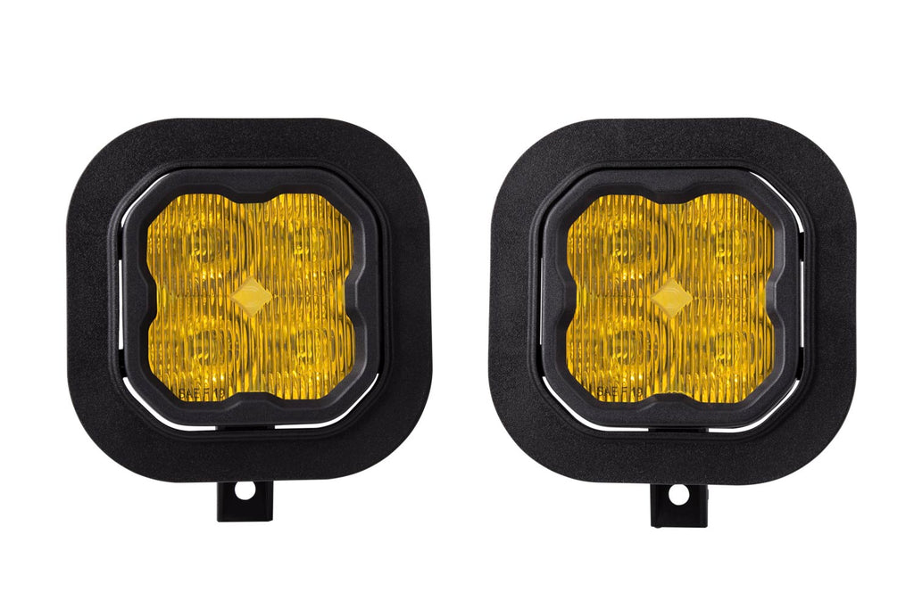 SS3 LED Fog Light Kit for 2011-2016 Ford Super Duty F-250/F-350 Yellow SAE/DOT Fog Sport w/ Backlight Diode Dynamics