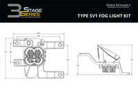 SS3 LED Fog Light Kit for 2019 Chevrolet Silverado 1500 LD White SAE/DOT Driving Sport w/ Backlight Diode Dynamics