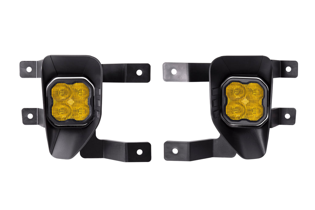 SS3 LED Fog Light Kit for 2019 Chevrolet Silverado 1500 LD Yellow SAE/DOT Fog Sport w/ Backlight Diode Dynamics