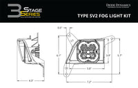 SS3 LED Fog Light Kit for 2020-2021 Chevrolet Silverado HD 2500/3500 White SAE/DOT Driving Sport w/ Backlight Diode Dynamics