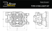 SS3 LED Fog Light Kit for 2008-2009 Subaru Legacy White SAE/DOT Driving Sport w/ Backlight Diode Dynamics