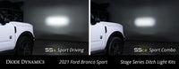 SS3 LED Ditch Light Kit for 2021 Ford Bronco Sport, Sport White Combo Diode Dynamics