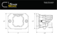 Stage Series Flush Mount Reverse Light Kit, C1 Sport Diode Dynamics