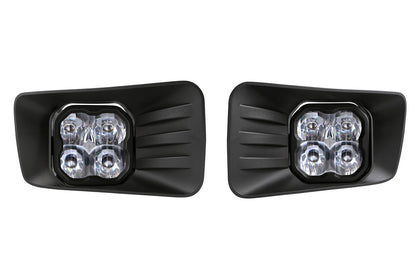 SS3 LED Fog Light Kit for 2007-2014 Chevrolet Silverado 2500/3500 HD, White SAE/DOT Driving Sport with Backlight Diode Dynamics