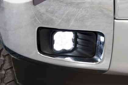 SS3 LED Fog Light Kit for 2007-2015 Chevrolet Silverado, White SAE/DOT Fog Sport with Backlight Diode Dynamics