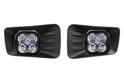 SS3 LED Fog Light Kit for 2007-2014 Chevrolet Silverado 2500/3500 HD, White SAE/DOT Driving Pro with Backlight Diode Dynamics