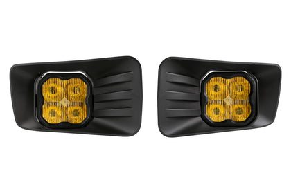 SS3 LED Fog Light Kit for 2007-2014 Chevrolet Silverado 2500/3500 HD, Yellow SAE/DOT Fog Max with Backlight Diode Dynamics