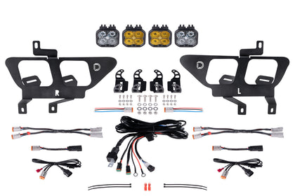 SS3 LED Fog Pocket Kit for 2021-2022 Ford F-150, Yellow Pro Diode Dynamics