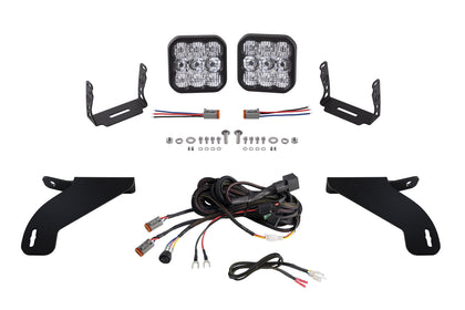 SS5 Bumper LED Pod Light Kit for 2021-2022 Ford F-150, Pro White Combo Diode Dynamics