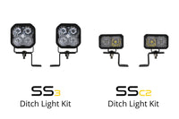 Stage Series Backlit Ditch Light Kit for 2021-2022 Ford F-150, SS3 Pro White Combo Diode Dynamics
