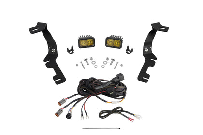 Stage Series Ditch Light Kit for 2019-Present Ram, C2 Sport Yellow Combo Diode Dynamics