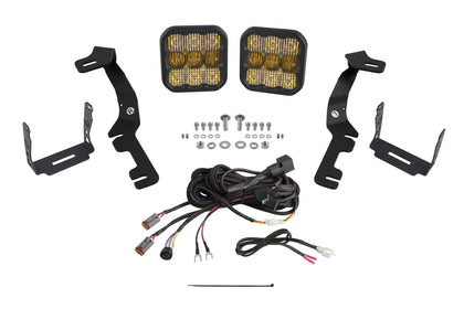 Stage Series Ditch Light Kit for 2019-Present Ram, SS5 Sport Yellow Combo Diode Dynamics