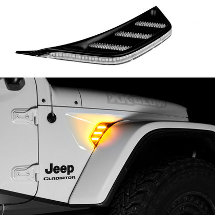 XK Glow Amber Jeep Air Vent Light w/ Turn Signal & Running Light